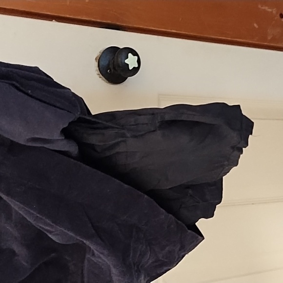 Boden Navy 100% Cotton Velvet Midi Dress W/ Embroidery Detail - Picture 9 of 11